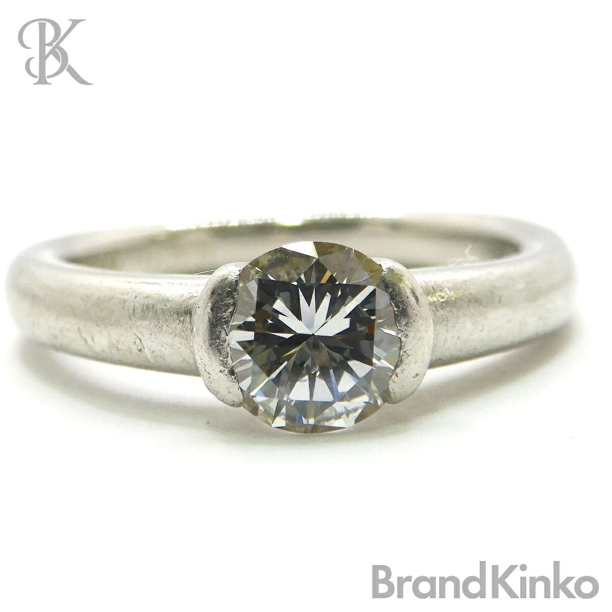 PT900 ダイヤリング D0.55ct 7号 5.3mm 4.4g ●【中古】｜ブランド金庫　店