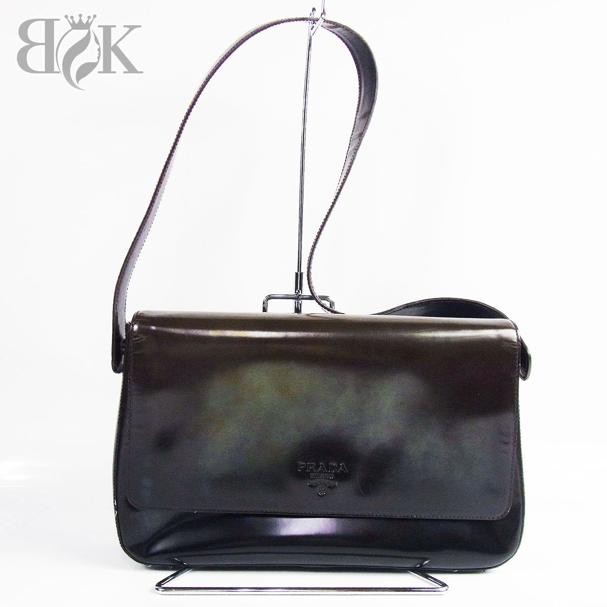プラダ ブラッシュドレザー レディース ワンショルダーバッグ ブラウン系 PRADA 中古 ♪【中古】