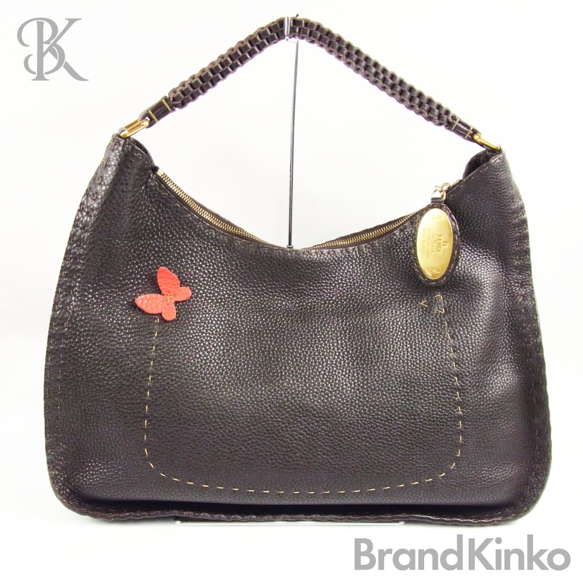フェンディ セレリア レディース ワンショルダーバッグ ステッチ付き ブラウン系 FENDI 中古美品 ♪【中古】|ブランド金庫 店