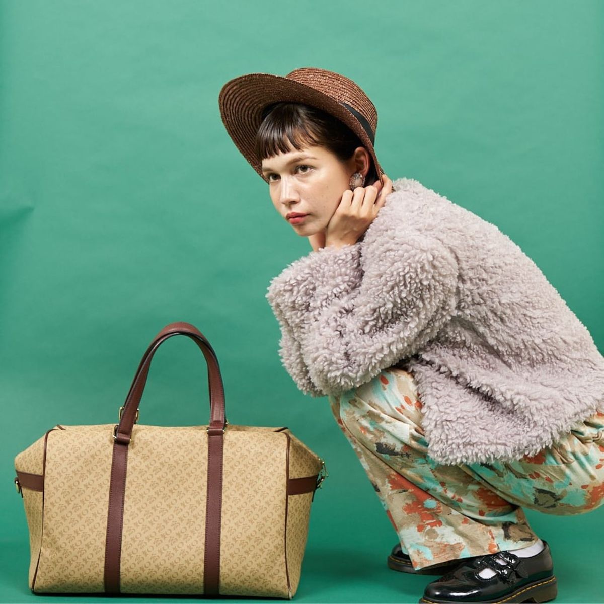 御徒面子 ボストンバッグ 高知 ベージュ 旅する 商行為 出張 軽さ 雅びやか ストラップ付 高知柄 レディース メンズ 自己同一性的  お差し上げ物 差し上げ物 差し上げ物 バレンタイン 生まれ落ちる日 ブランド名高知 男女兼用バッグ-バッグ・小物・ブランド雑貨