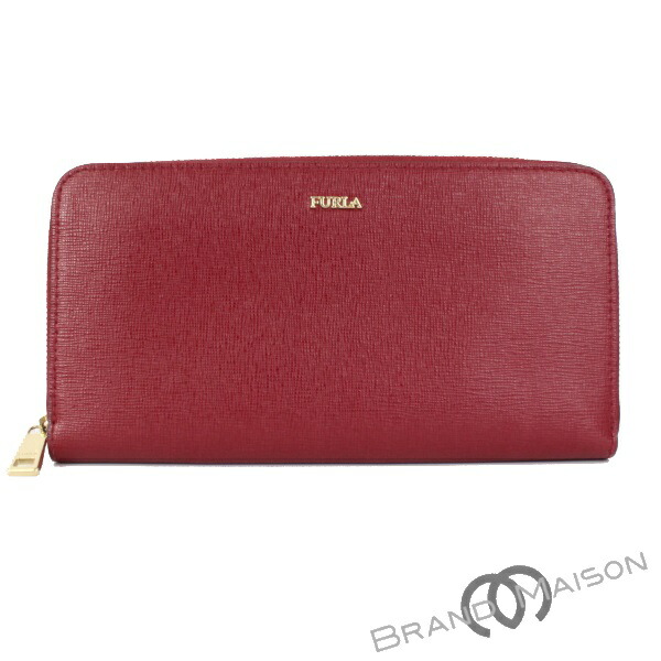 Aランク フルラ バビロン ウォレット 921790 ラウンドファスナー長財布 レッド FULRA レディース 【中古】