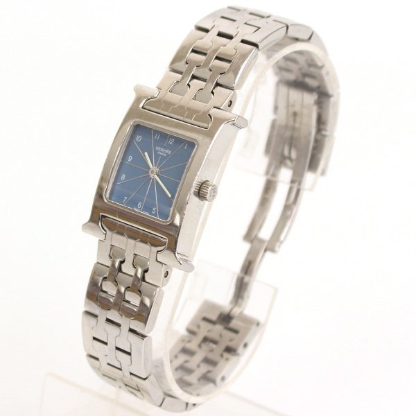 楽天市場】Bランク エルメス Hウォッチ HH1.210 ブルー文字盤 腕時計