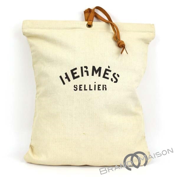 ABランク エルメス アリーヌドゥ 干し草入れ 飼葉 ポーチ トワルアッシュ HERMES レディース white 【中古】 21,754円