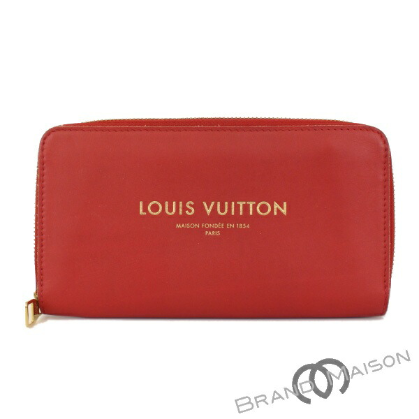 ABランク ルイ・ヴィトン ジッピーウォレット M58043 パナーム レッド LOUIS VUITTON ラウンドファスナー長財布 レディース red