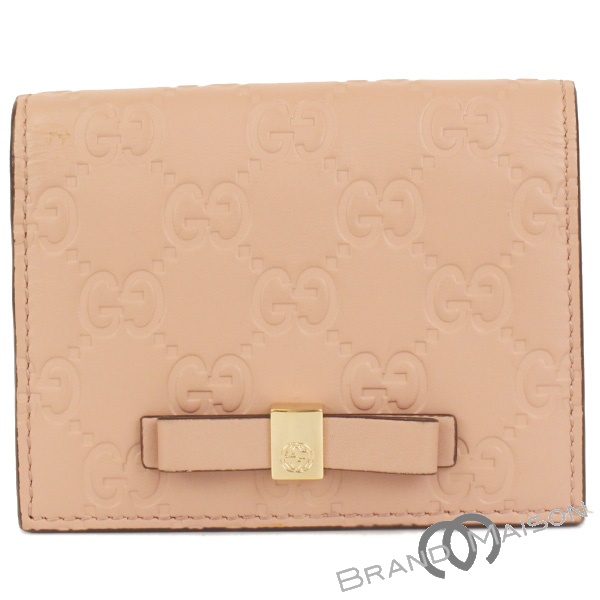 Aランク グッチ カードケース 406924 グッチシマ 名刺入れ メンズ GUCCI ピンク ベージュ pink beige 日本限定 新しいブランド