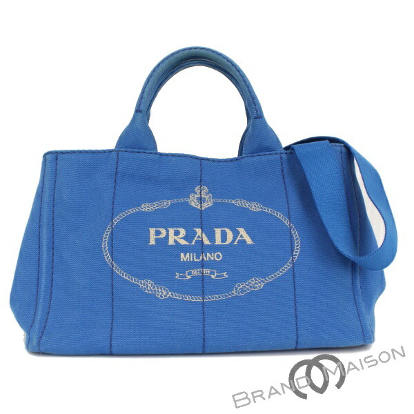 PRADA プラダ カナパ トートバッグ 2way ブルー バッグ トートバッグ