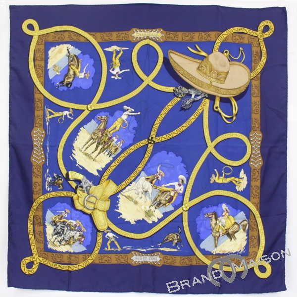 楽天市場】HERMES エルメス カレ90 スカーフ CHARREADA チャレアーダ