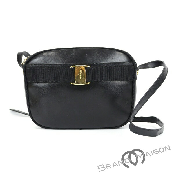 Bランク【フェラガモ】ヴァラ ショルダーバッグ/A214183/ブラック/レディース/Ferragamo【中古】
