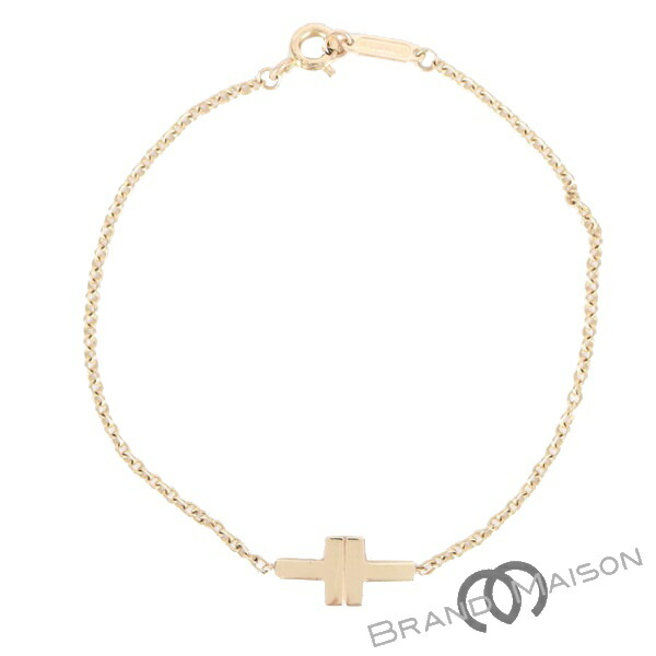 楽天市場】ティファニー T TWO ダブルチェーン ブレスレット K18