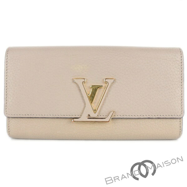 Bランク【ルイ・ヴィトン】ポルトフォイユ・カプシーヌ/M61249/ガレ/長財布/グレー/ユニセックス/LOUIS VUITTON【中古】