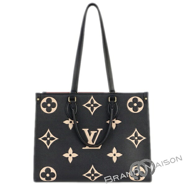 Aランク【ルイ・ヴィトン】オンザゴーMM/M45495/モノグラム・アンプラント/ノワール/LOUIS VUITTON/ハンドバッグ/トートバッグ【中古】