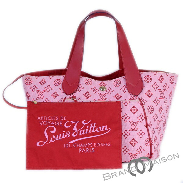 ABランク【ルイ・ヴィトン】カバイパネマPM/M95984/ビーチライン/ローズ/トートバッグ/LOUIS VUITTON/レディース【中古】