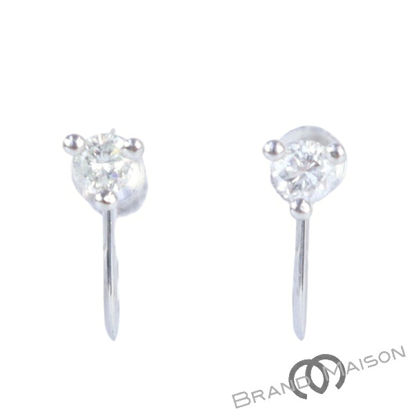 Aランク【ジュエリー】ダイヤモンドイヤリング/Pt900/1.3g/0.15ct/0.15ct/レディース/アクセサリー【中古】