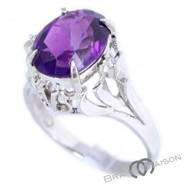 楽天市場】【14金】K14WG 指輪 ホワイトゴールドアメジストリング