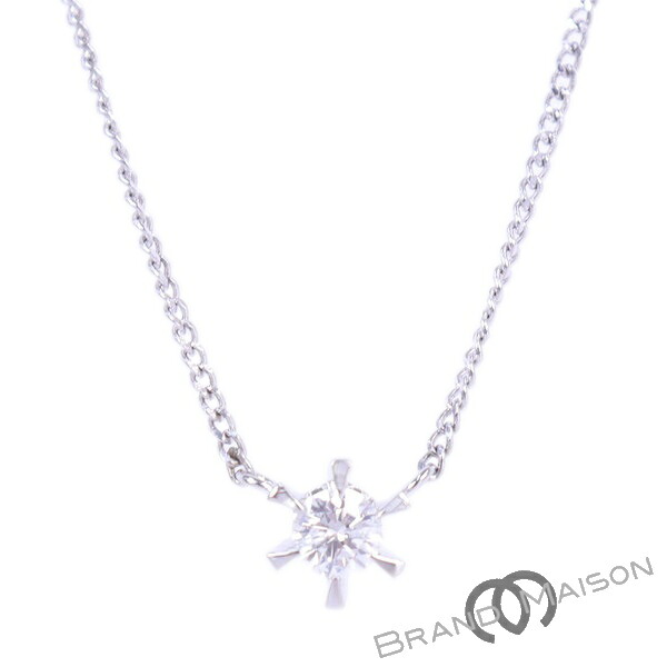 Aランク【ジュエリー】ダイヤモンドネックレス/Pt850/40.5cm/3.1g/0.21ct/レディース/アクセサリー【中古】