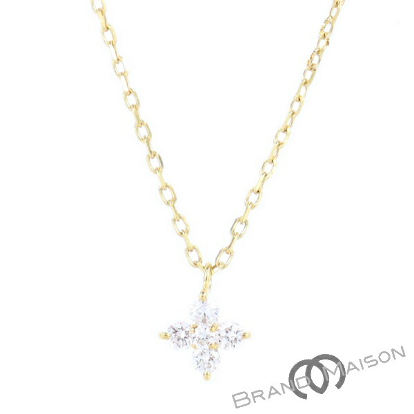 新品同様【ジュエリー】ダイヤモンドネックレス/K18YG/40cm/1.0g/0.05ct/レディース/アクセサリー【中古】