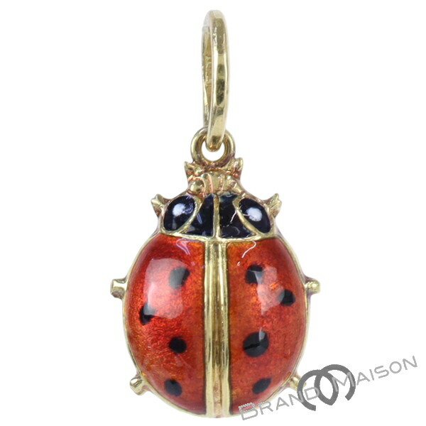 Aランク【ジュエリー】てんとう虫 ペンダントトップ/K18YG/1.6g/昆虫/レディース/アクセサリー【中古】