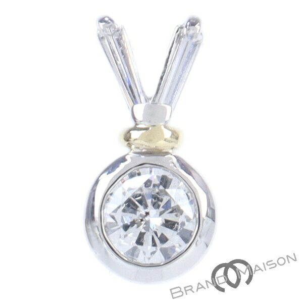 新品同様【ジュエリー】ダイヤモンドペンダントトップ/Pt900/K18YG/2.1g/0.35ct/0.07ct/レディース/アクセサリー【中古】
