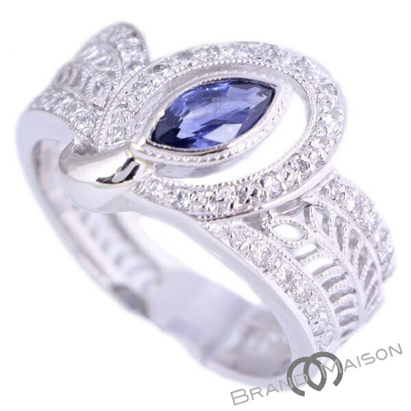 新品同様【ジュエリー】サファイヤリング/Pt900/13.5号/8.9g/0.43ct/アクセサリー/指輪/レディース/アクセサリー/プラチナ サファイア 【中古】