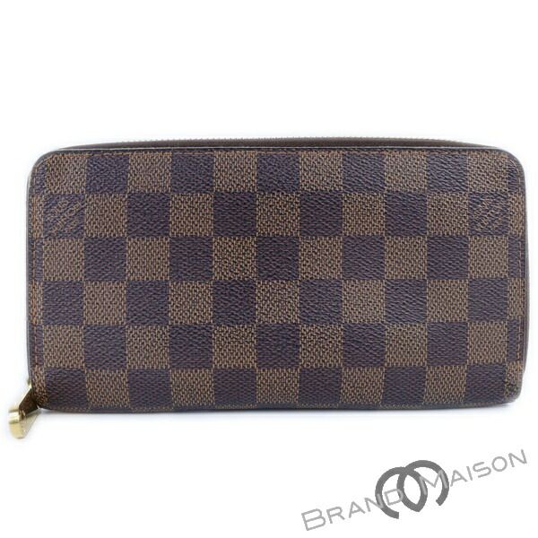 Cランク【ルイ・ヴィトン】ジッピー・ウォレット/N60015/ダミエ/ラウンドファスナー長財布/ユニセックス/LOUIS VUITTON【中古】