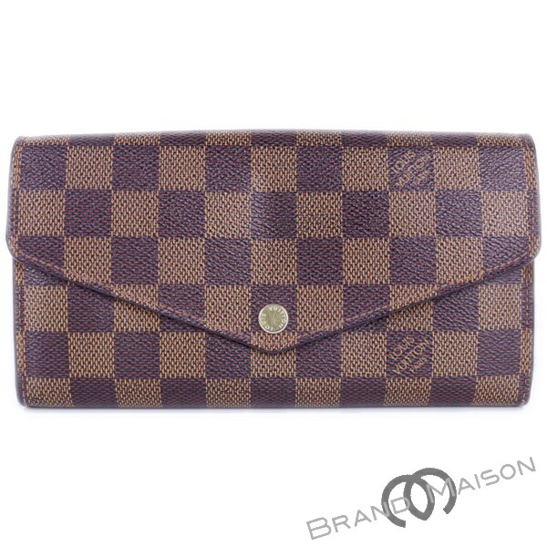 ルイ・ヴィトン/ポルトフォイユ・サラ/M63209/ダミエ/ジッパー長紙入れ/ユニ一発やる/LOUIS VUITTON【中古】