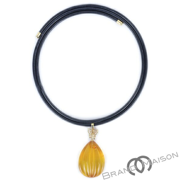 ジュエリー/べっ甲 ダイヤモンドネックレス/K18YG/78cm/22.3g/レディース/アクセサリー【中古】