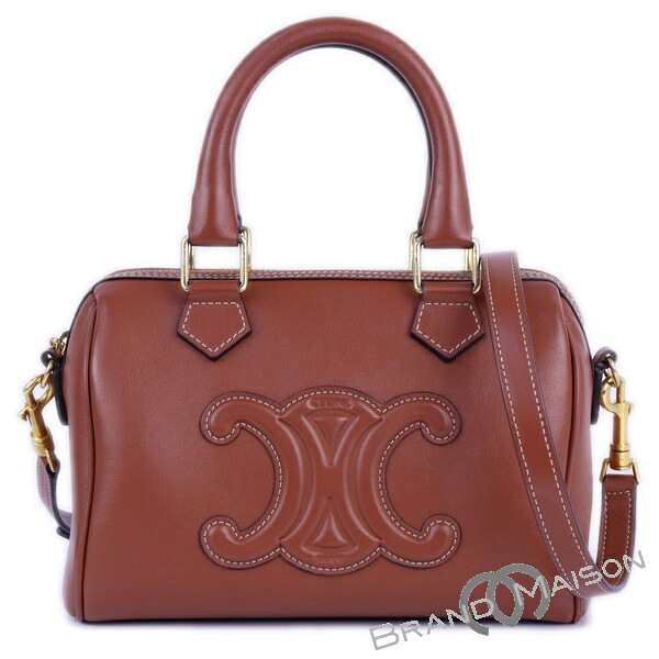 セリーヌ/スモール豆の町/113773/なめし革/赤銅色/ハンドバック/ショルダーバッグ/CELINE/レディース【中古】