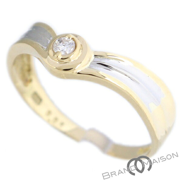 ジュエリー/ダイヤモンドリング/K18YG/Pt900/12号/2.1g/0.05ct/指輪/レディース/アクセサリー/新品同様【中古】｜ブランドメゾン