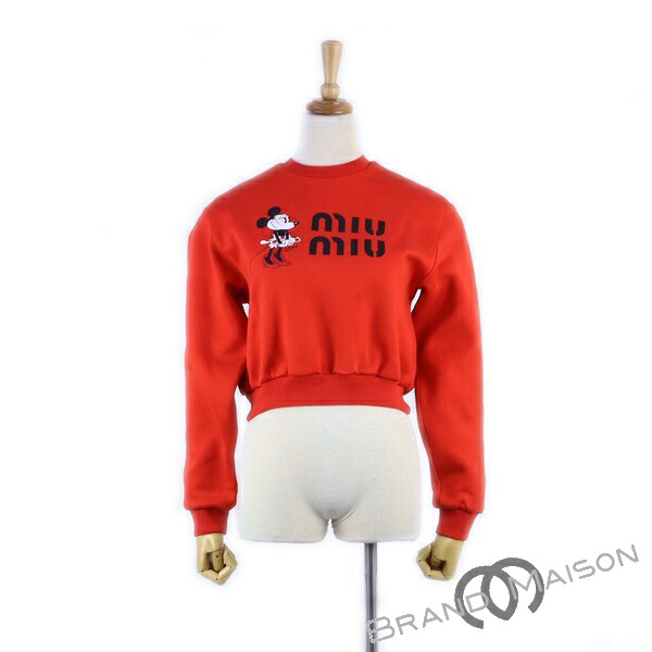 ミュウミュウ/トレーナー/ミニー/レッド/XS/レディース/ディズニー/トップス/miu-miu【中古】