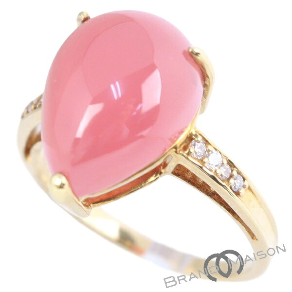 ジュエリー/ロードクロサイトリング/ダイヤモンド/K18YG/12号/4.6g/8.575ct/0.06ct/指輪/レディース/アクセサリー【中古】｜ブランドメゾン