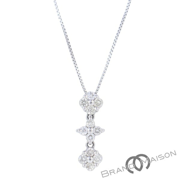 ジュエリー/ダイヤモンドネックレス/Pt850/42cm/2.2g/0.30ct/レディース/アクセサリー【中古】|ブランドメゾン