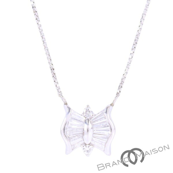 ジュエリー/ダイヤモンドネックレス/Pt850/Pt900/40cm/4.3g/0.34ct/0.05ct/レディース/アクセサリー｜ブランドメゾン