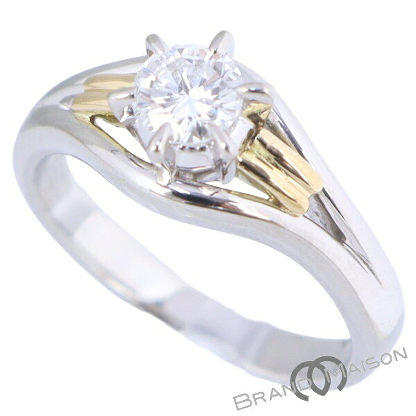 ダイヤモンド リング プラチナ 指輪 レディース Pt900 0.351ct 5.6g 8号 新品同様 ジュエリー【中古】｜ブランドメゾン