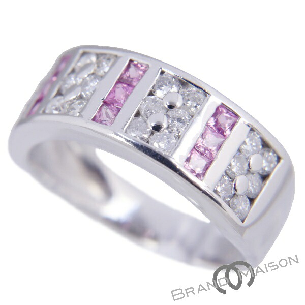 新品同様【ジュエリー】ダイヤモンドリング/ピンクサファイヤ/Pt900/0.75ct/6.9g/レディース/アクセサリー/プラチナ【中古】