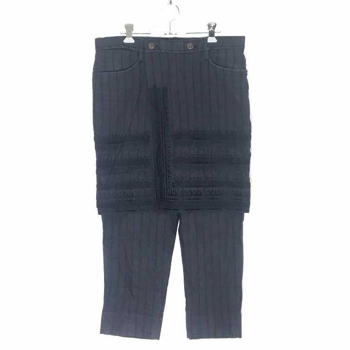 MIHARAYASUHIRO ミハラヤスヒロ 刺繍装飾ラップドテーパードパンツ サイズM ダークグレー 中古 消費税込【Y】 6,336円