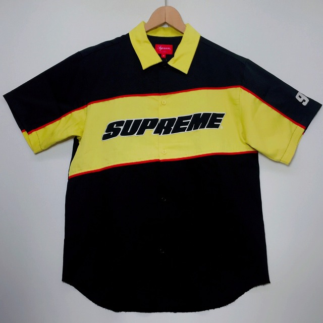 supreme racing logo work shirt