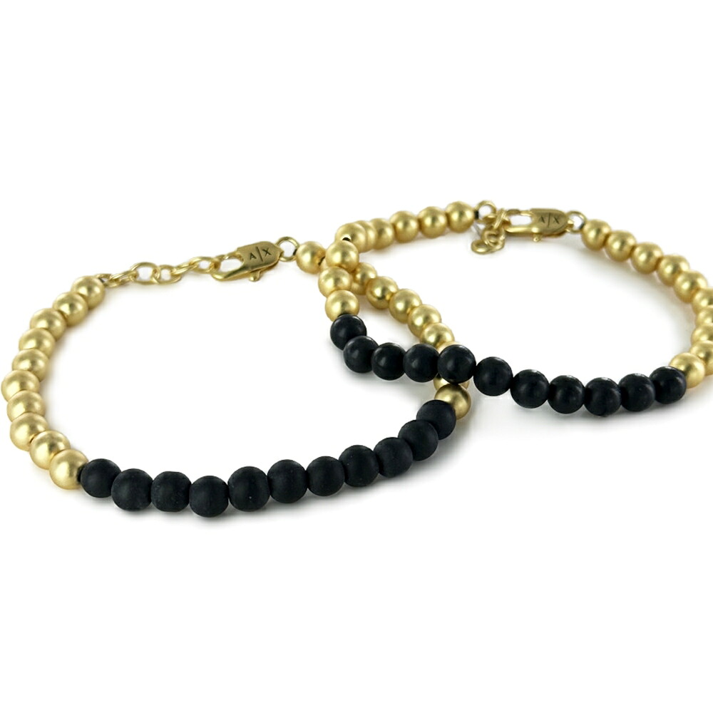 ペアブレスレット アルマーニエクスチェンジ おそろい お揃い チェーンブレスレット ペア アクセサリー 誕生日 記念日 結婚祝い 結婚記念日 カップル 夫婦 両親 成人 卒業 入学｜ブランド腕時計 nopple