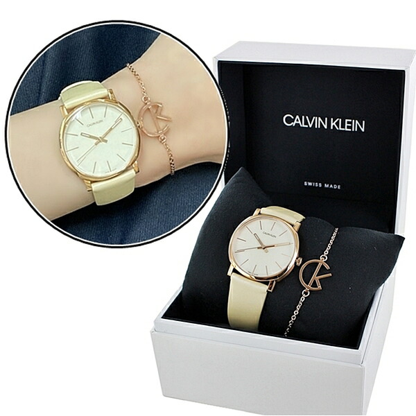 楽天市場 カルバンクライン 腕時計 チェーンブレスレット ギフトセット 女性 時計 アクセサリー ピンクゴールド レディース ベージュ レザーウォッチ お祝い 記念日 贈り物 ギフト クリスマス プレゼント ブランド腕時計 Nopple