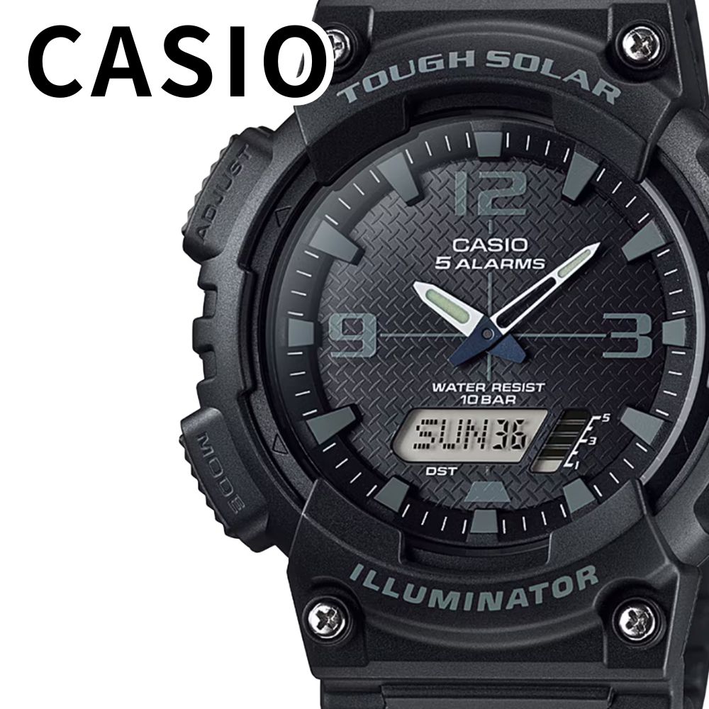 国内正規品 CASIO カシオ 腕時計 タフソーラー メンズ レディース ソーラー 10気圧防水 アナデジ アナログ デジタル 軽量 見やすい スポーツ 通学 通勤 部活 アウトドア 旅行 時計 プレゼント ギフト AQ-S810W-1A2JH 成人 卒業 入学 6,497円