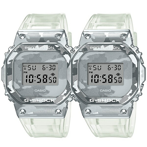 ペアウォッチ CASIO G-SHOCK ユニセックス Gショック ジーショック カシオ メンズ レディース 腕時計 手表 デジタル スクエア 海外モデル メタルカバー 防止 ベージュ 樹脂バンド 小型 軽量 カップル 成人 卒業 入学