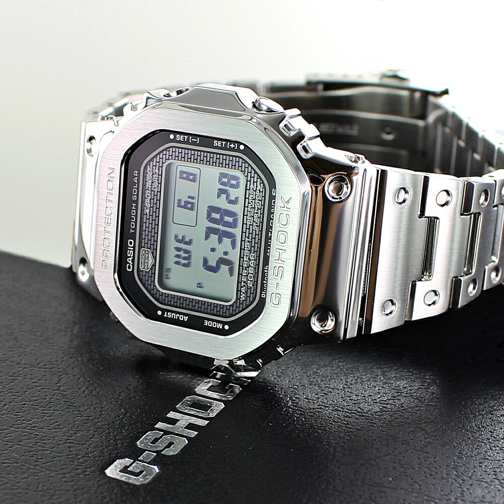 CASIO G-SHOCK Gショック ジーショック カシオ 時計 メンズ 腕時計 手表 ORIGIN オリジン 電波 タフソーラー Bluetooth搭載 スマートフォンリンク フルメタル シルバー GMW-B5000D-1JF【国内正規品】ビジネス 男性 誕生日ギフト お洒落 記念日 成人 卒業 入学