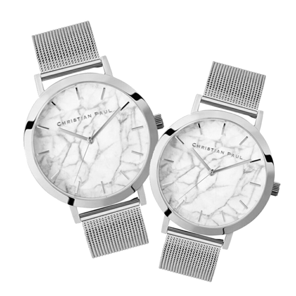 日本正規品 クリスチャンポール ペアウォッチ ペア腕時計 カップル お揃い シルバー メッシュ ベルト 時計 ペア 大人 両親 夫婦 誕生日 結婚式 結婚記念日 おしゃれ ペアギフト 成人 卒業 入学｜ブランド腕時計 nopple 27,885円