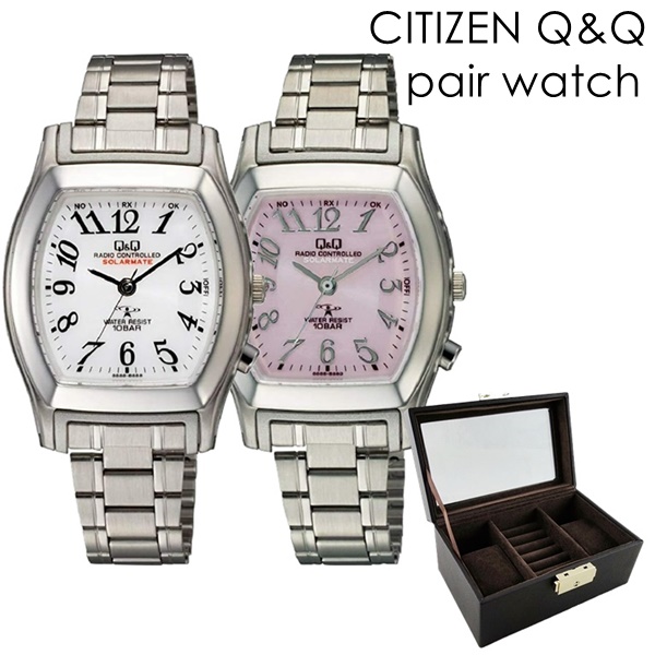 肌触りがいい 最大10 000円offクーポン ペアボックス付き 電波ソーラー Citizen Q Q 小さい 30mm 腕時計 時刻合わせ不要 ペア ウォッチ 国内正規品 シチズン キューアンドキュー 時計 メンズ レディース アナログ 小ぶり 同サイズ ブランド腕時計 Nopple 高質で