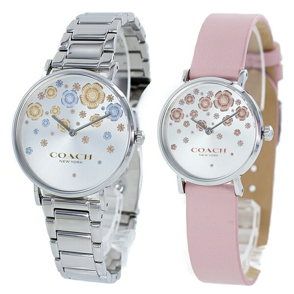 楽天市場 Fashion The Sale コーチ 時計 レディース かわいい 腕時計 2本 ギフトセット 女の子 女子 彼女 女友達 10代 代シルバー ブレスレット ピンクレザー 花柄 フラワーデザイン 誕生日プレゼント ブランド腕時計 Nopple