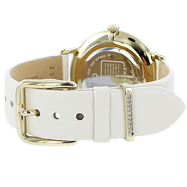 楽天市場 コーチ レディース シンプル オードリー 毎日使える かわいい 腕時計 女性 誕生日 プレゼント 10代 代 30代 ゴールド ホワイト アイボリー レザー 仕事用 フォーマル 結婚式 ブランド腕時計 Nopple