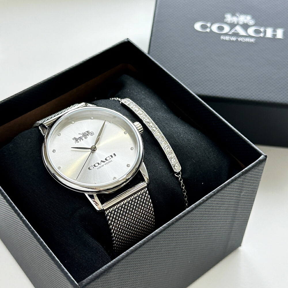 コーチ レディース 2点セット 腕時計 手表 ＆ ブレスレット ギフトセット 女性 誕生日プレゼント 女友達 ギフト 彼女 母親 仕事用 ビジネス用 COACH 成人 卒業 入学 14,850円