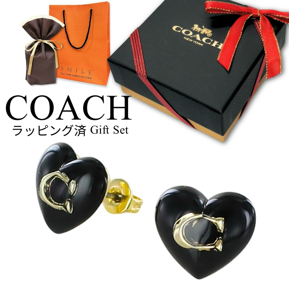 楽天市場】COACH コーチ ピアス Signature Heart Stud Earrings