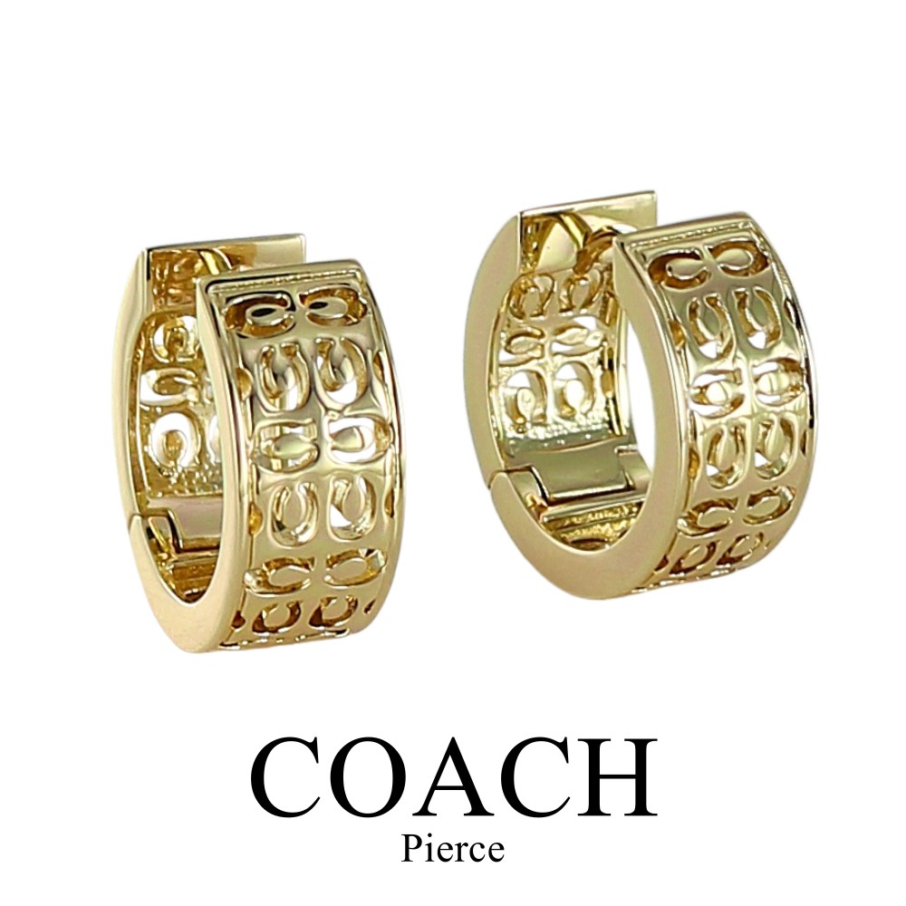 コーチ ピアス レディース ゴールド フープピアス COACH ブランド 両耳ピアス アクセサリー おしゃれ 上品 プレゼント 誕生日 記念日 彼女 妻 女友達 ギフト 541366GLD710 成人 卒業 入学|ブランド腕時計 nopple