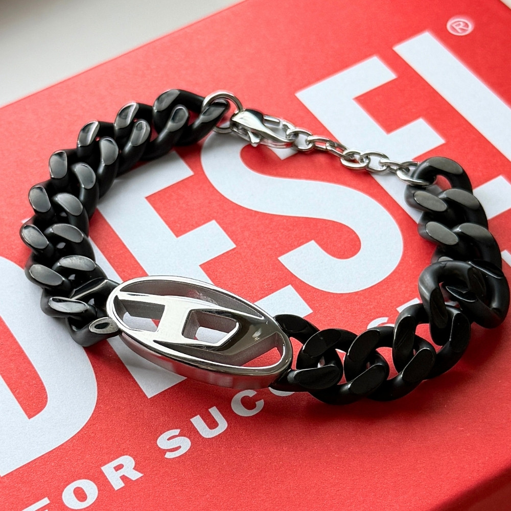 ディーゼル 腕輪 メンズ レディース DIESEL チェーン店 太め かっこいい 黒いこと しろがね色 ステンレス鋼 表どおり 流行り物系 Y2K 佩び物 生まれ落ちる日 差し上げ物 差し上げ物 ブランド名 DX1611931 成年者 卒 はいり込む