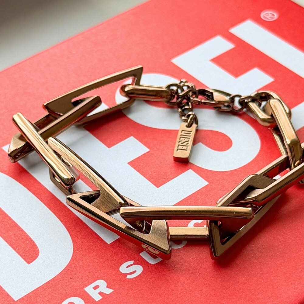 ディーゼル 腕輪 メンズ レディース ブロンズ色合い チェーン店 ステンレス鋼 DIESEL 今めかしい 表どおり系 ユニ一発やる 差し上げ物 差し上げ物 彼 意中の女 DX1645200 成年者 卒 はいり込む